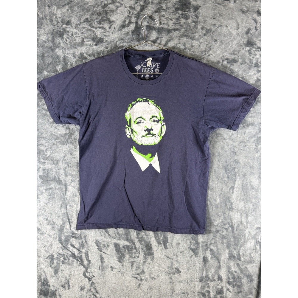 Bill Murray Portrait Chive Tees Men's Blue T-Shirt Size L